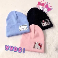 japanese anime kt cat series hat couple cute wool hat sister knitted hat winter warm february 14 valentines day gift