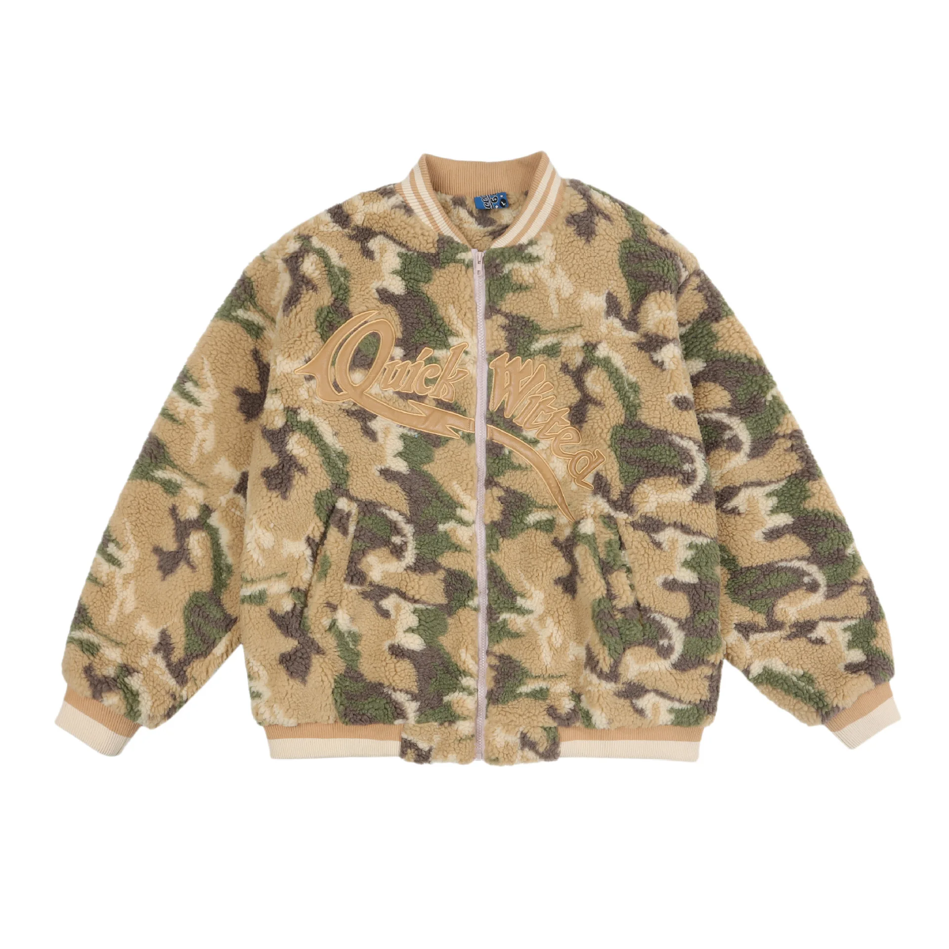 Winter 2022 New Winter Lamb Fleece Camouflage Baseball Coat for Men and Women Couples Autumn and Winter bf Jacket Cotton Fashion