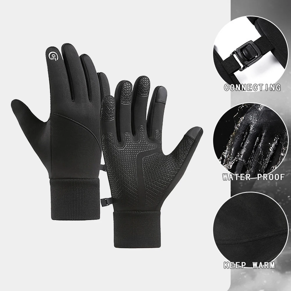 

Outdoor Cycling Thermal Gloves Windproof Motorcycle Winter Gloves Touch Screen Full Finger Glove Ski Hiking Mountaineering