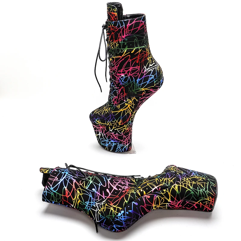 Leecabe  Heelless  High Heel Boots Lady Gaga Boots Unisex Boots Vamp BDSM Boots