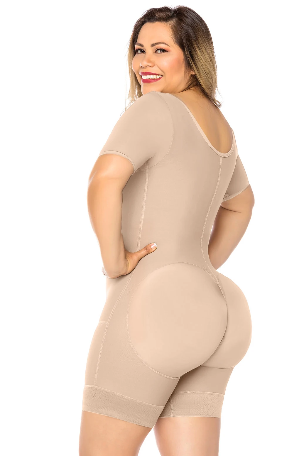 Fajas Firm Control Bodysuit for Women, High Waist Tummy Control Underwear with Butt Lifting Effect