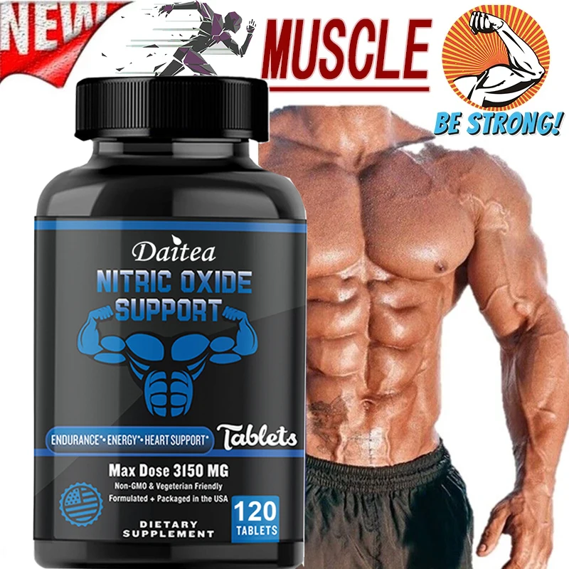 

Daitea Men's Nitric Oxide Precursor Supplement Vegetarian Capsules | Helps Increase Endurance and Blood Flow-10/30 Capsules