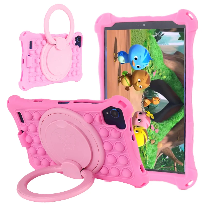 

Silicone Case For ALLDOCUBE Smile 1 8 Inch Tablet Rotating Stand Cube Smile1 Push Bubble Kids Shockproof Protective Funda Shell