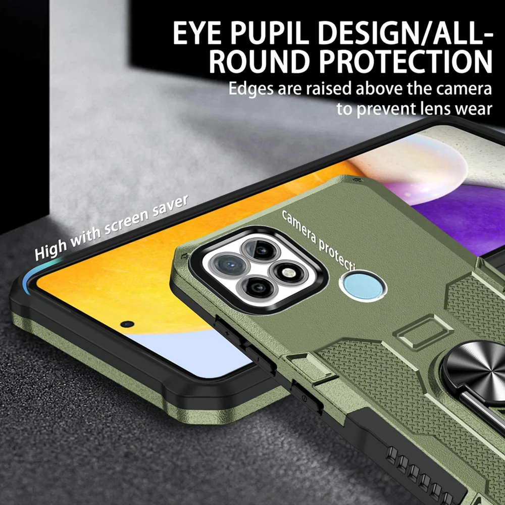 Противоударная Броня KEYSION для Realme C21Y C25Y C21 C20 C11 2021 чехол-подставка с кольцом