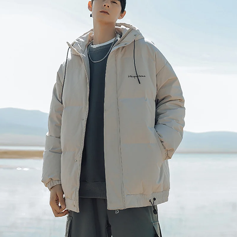 Oversized Pockets Loose Plus Velvet Women's Long-sleeve Streetwear Hoodie Letter Print Zipper Jacket Blouson Y2k Puffer Jacket