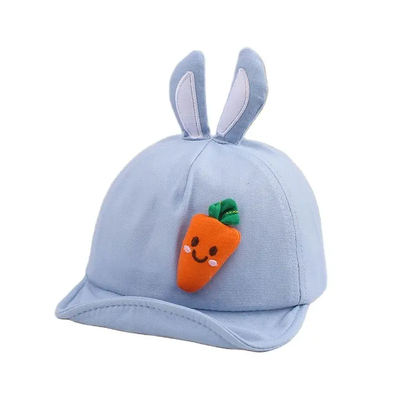 

Spring Snapback Caps for Baby Boys Girl Summer Outdoor Leisure Sun Hats Cartoon Breathable Cute Baby Bunny Ears Adjustable Cap