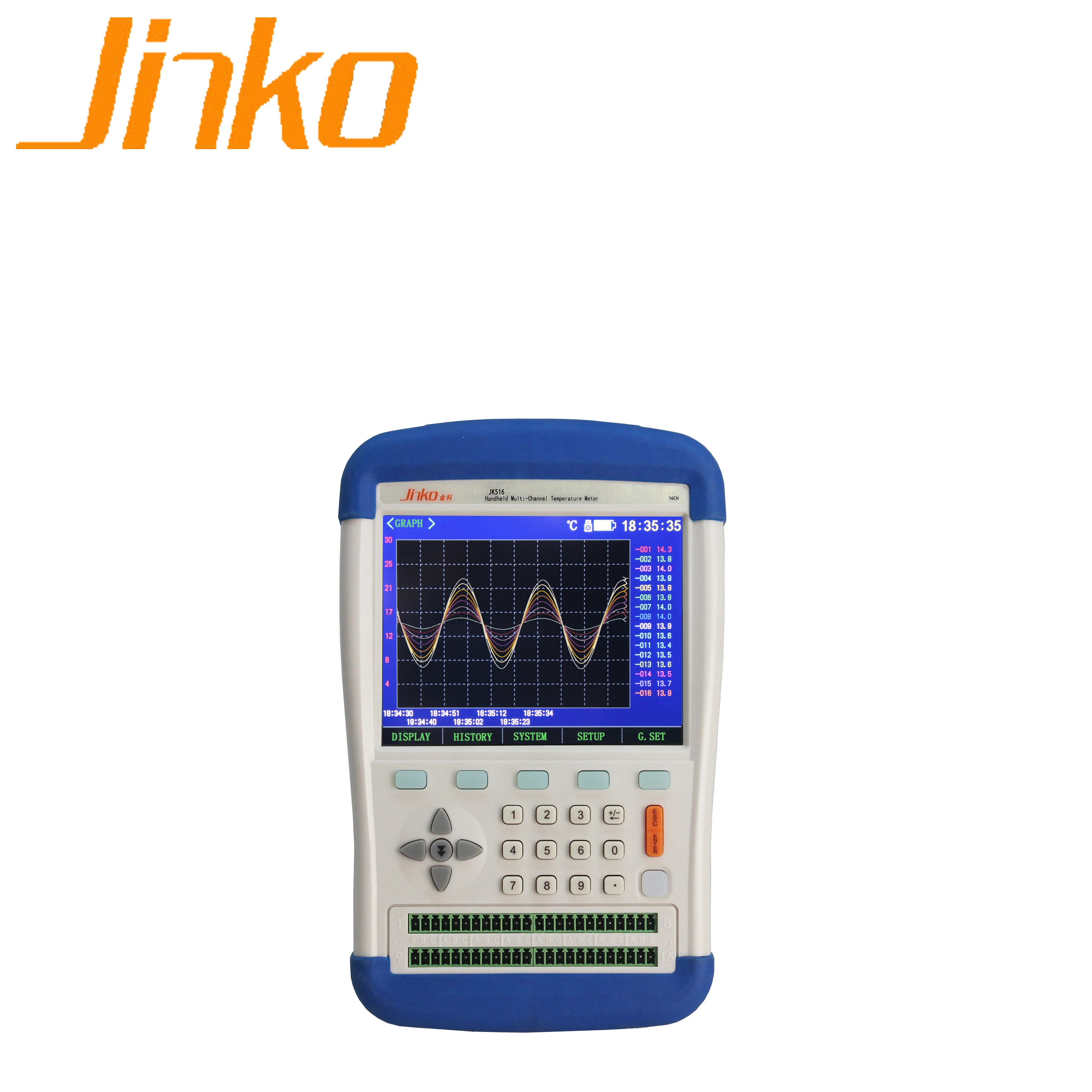 

Высокоточный цифровой термометр JK508, 8-канальный Многоканальный регистратор температуры, промышленный тестер температуры