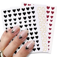 1 sheet 3d nail stickers heart love stickers christmas nail art self adhesive slider decorations stars decals stickers for nails