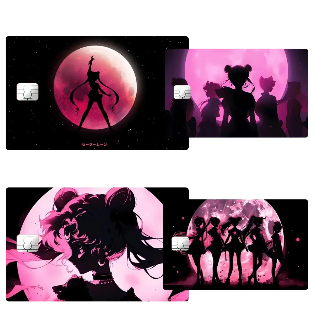 Наклейка с карточками Сейлор Мун Изысканная девушка банковские карточки