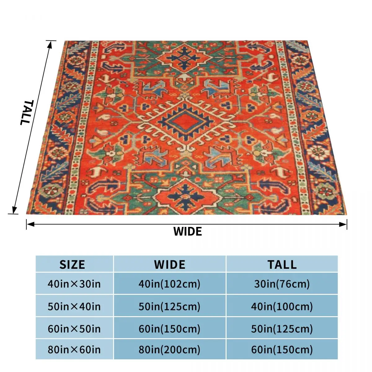 Античный персидский ковер Karadaja с принтом ультра-мягкое Флисовое одеяло