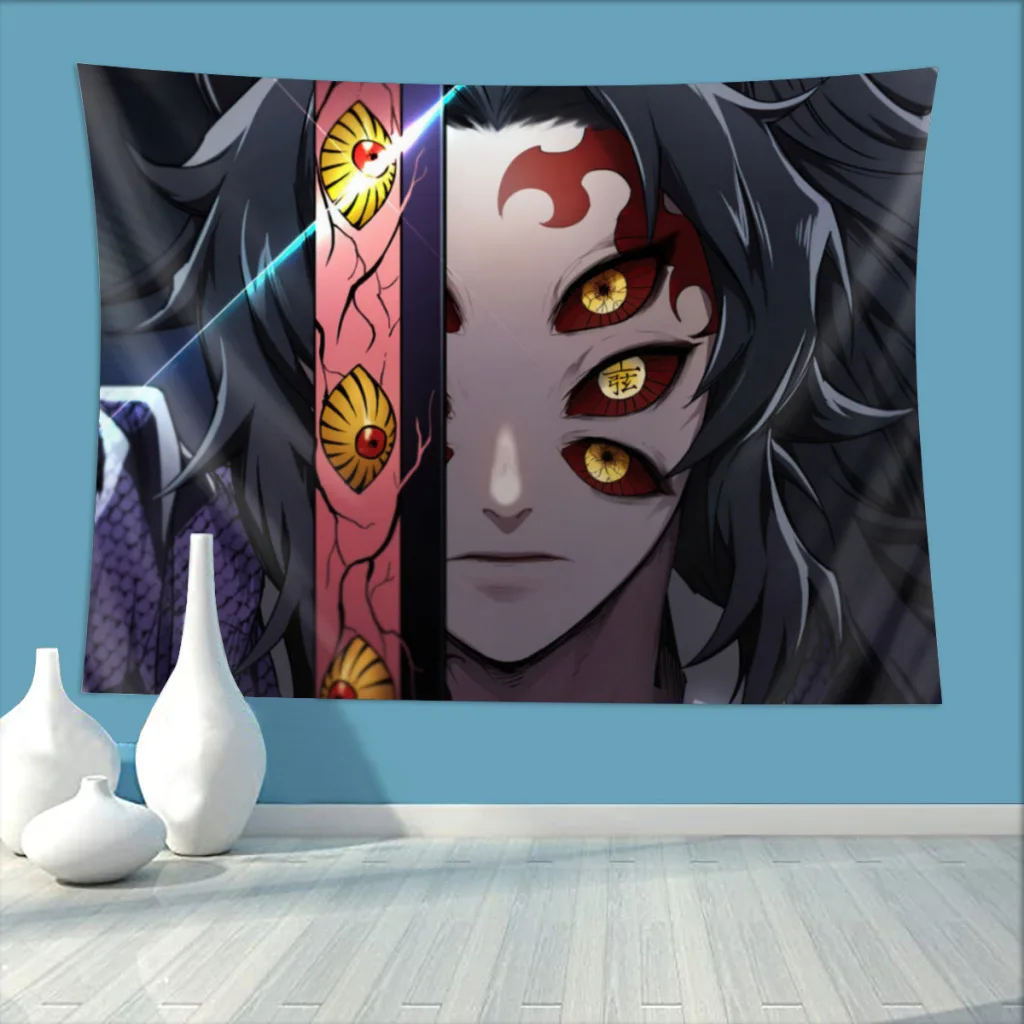 

Evil Spirits Bedroom Tapestry Demon Slayer Kamado Tanjirou Anime Background Hanging Covering Room Arts Decor Aesthetic Gobelin