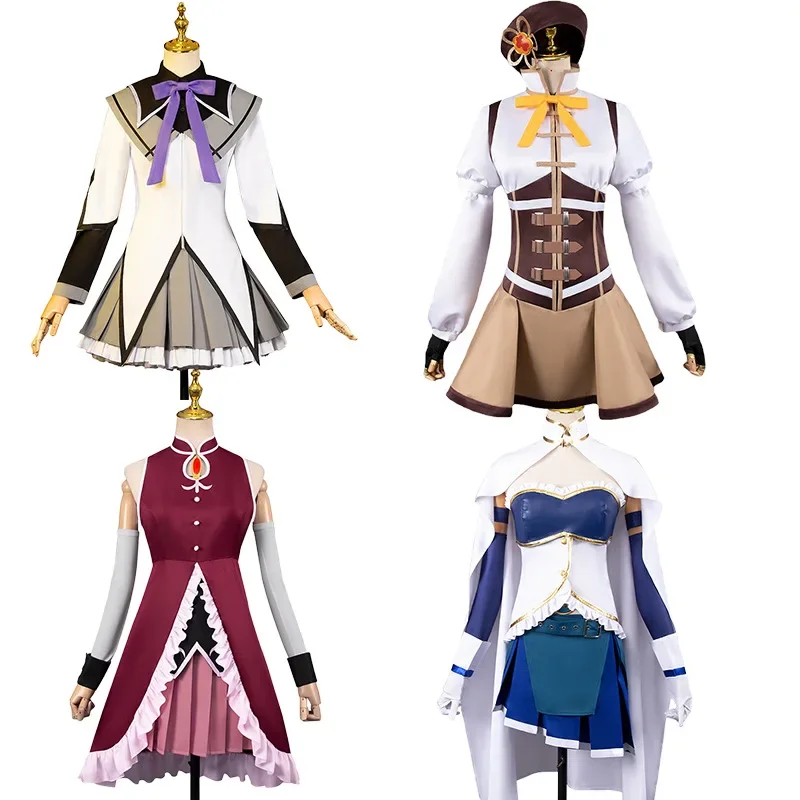 Костюм для косплея из аниме Puella Magi Madoka Magica Sakura Kyouko Miki Sayaka Tomoe Mami Akemi Homura парик юбка