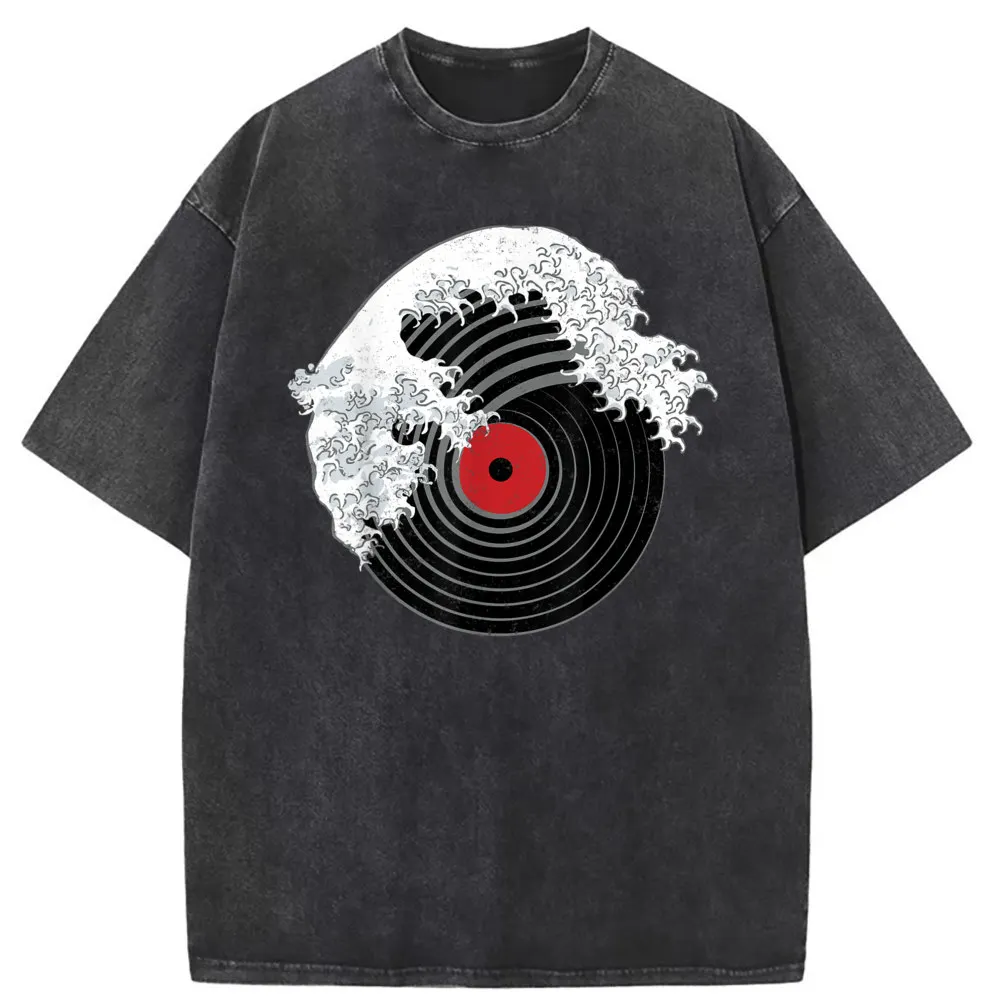 

New Design Man Tshirts Men Great Wave Of Music Dj Popular Sweatshirts Long Sleeve Printed Sportswears Vintage Clothing