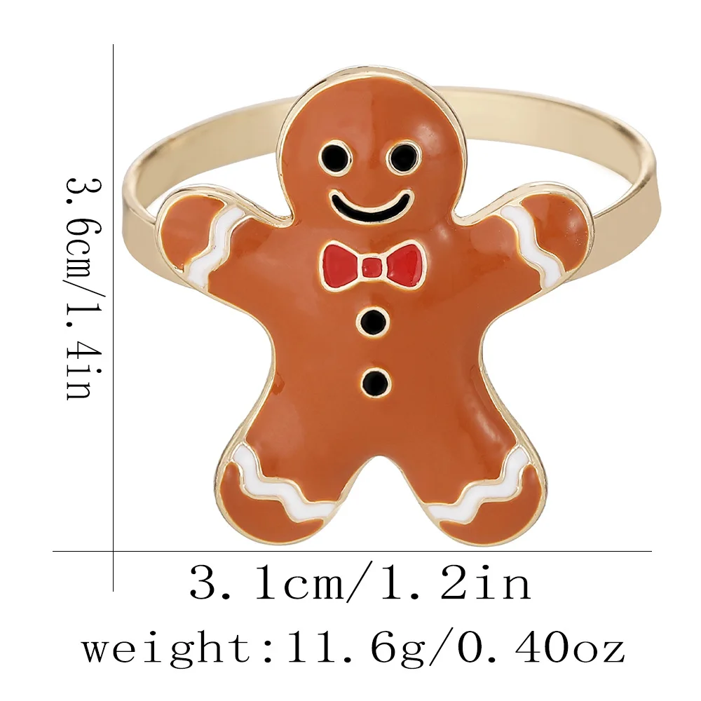 

Металлические кольца для салфеток MOONBIFFY Рождественская елка