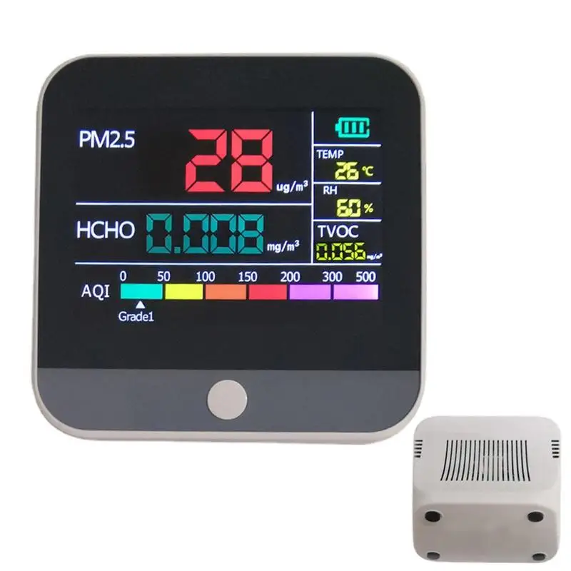 

PM2.5 Air Quality Monitor High-accuracy Air Quality Detector Temperature and Relative Humidity Indoor CO2 Meter with Data Logger