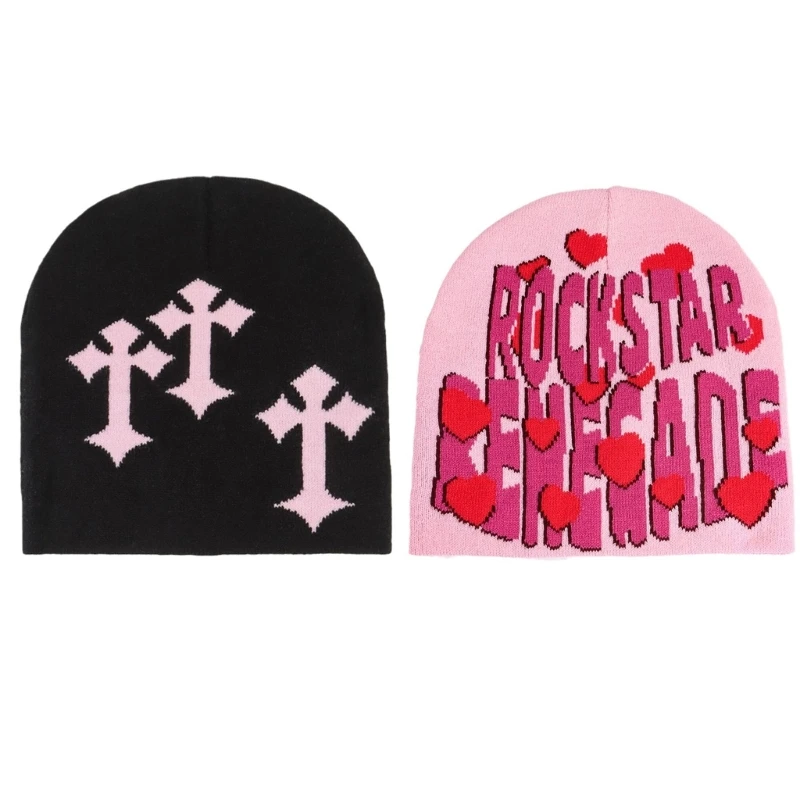 

Вязаная шапка с жаккардовым узором для подростков, защита ушей, зимняя шапка для вождения для девочек, Прямая поставка