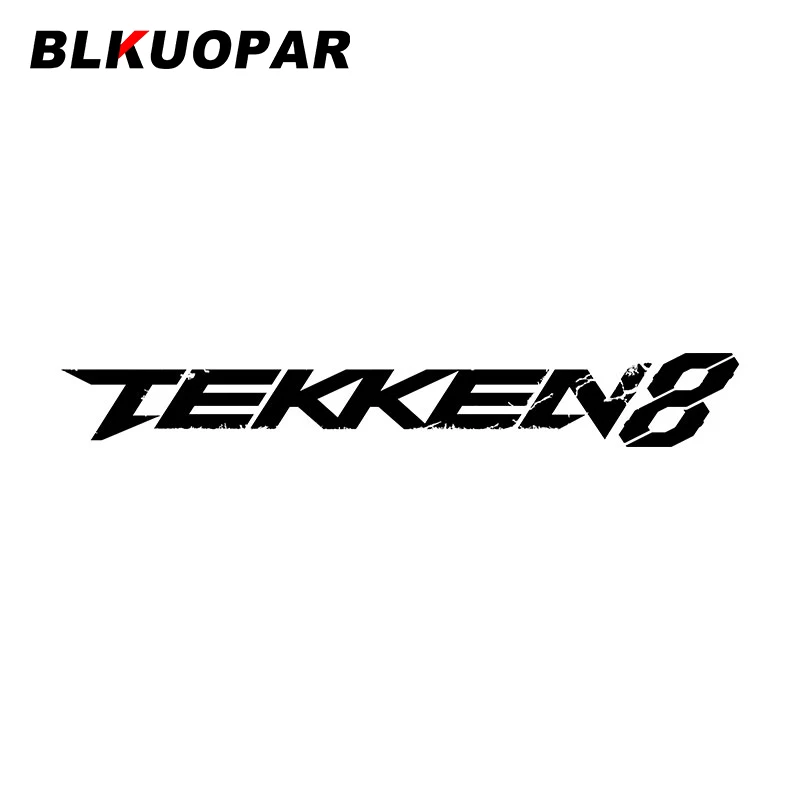 

BLKUOPAR Tekken 8, автомобильные наклейки с логотипом, деформируемый текст, виниловые наклейки, силуэт, окклюзия, царапины, лобовое стекло, стиль ATV