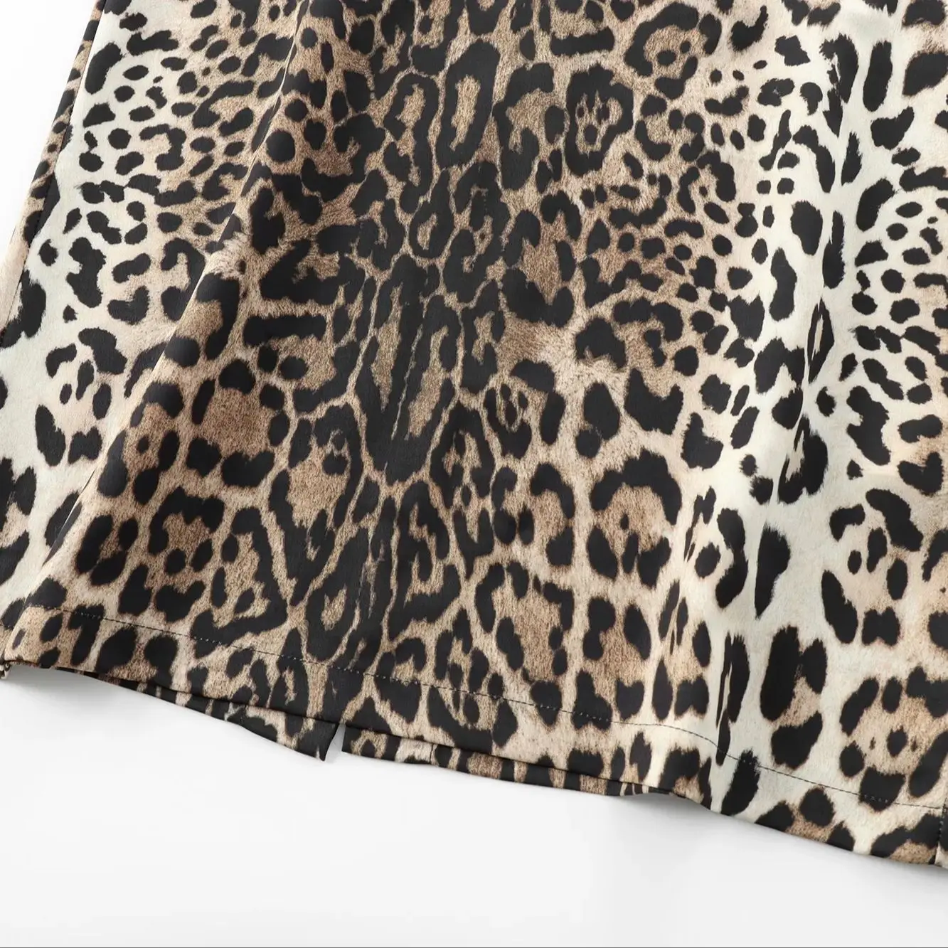 Женские платья TRAF летнее платье 2024 женское миди с леопардовым принтом стильное