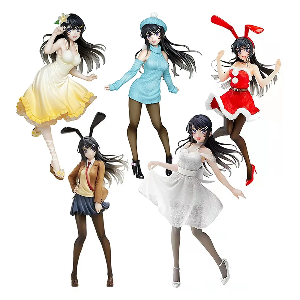 

Оригинальные Аниме фигурки героев Taito Cuteness, молодежная голова свиньи, серия для подростков, модель Sakurajima Mai из ПВХ, игрушечная кукла, кавайны...