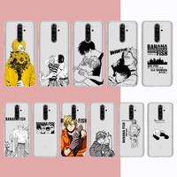 banana fish phone case for samsung s20 s10 lite s21 plus for redmi note8 9pro for huawei p20 clear case