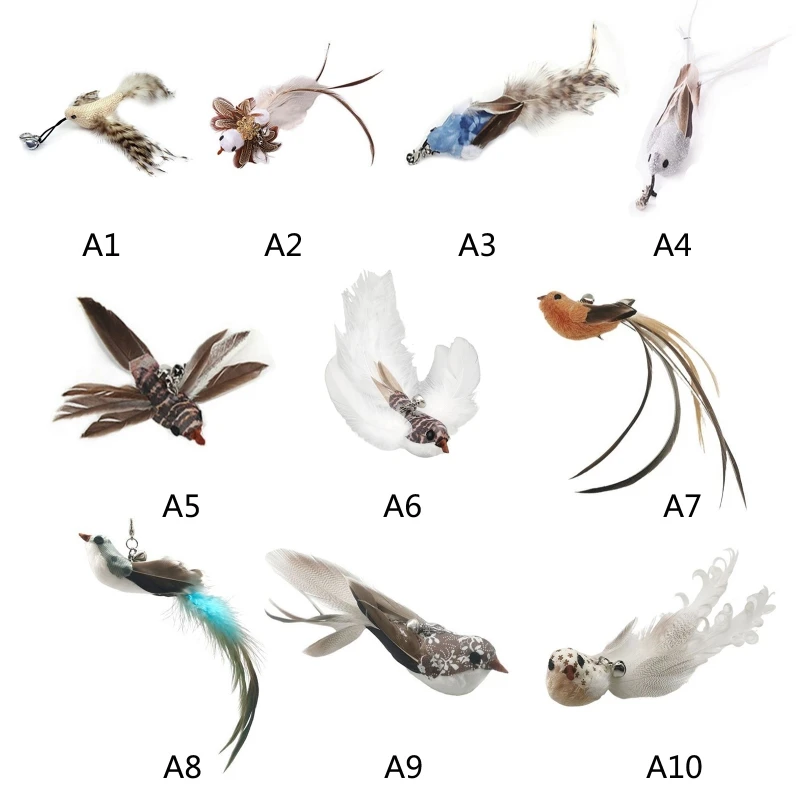Интерактивные игрушки для кошек имитация птицы перья мышей сменная головка