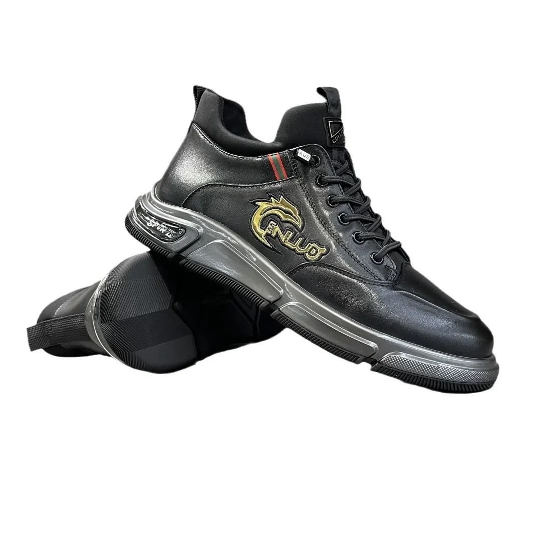 Новое поступление мужская повседневная обувь из коровьей кожи с верхним слоем