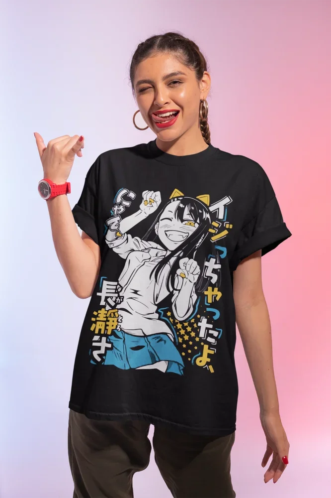 Фото Футболка Nagatoro-san Ecchi, забавная, Hentai, Япония, кавайная, аниме мягкая футболка №3