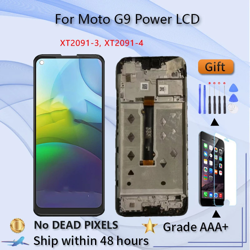 

Оригинальный дисплей для Motorola Moto G9 Power, ЖК-дисплей с сенсорным экраном и дигитайзером в сборе для G9 Power Screen XT2091-3 XT2091