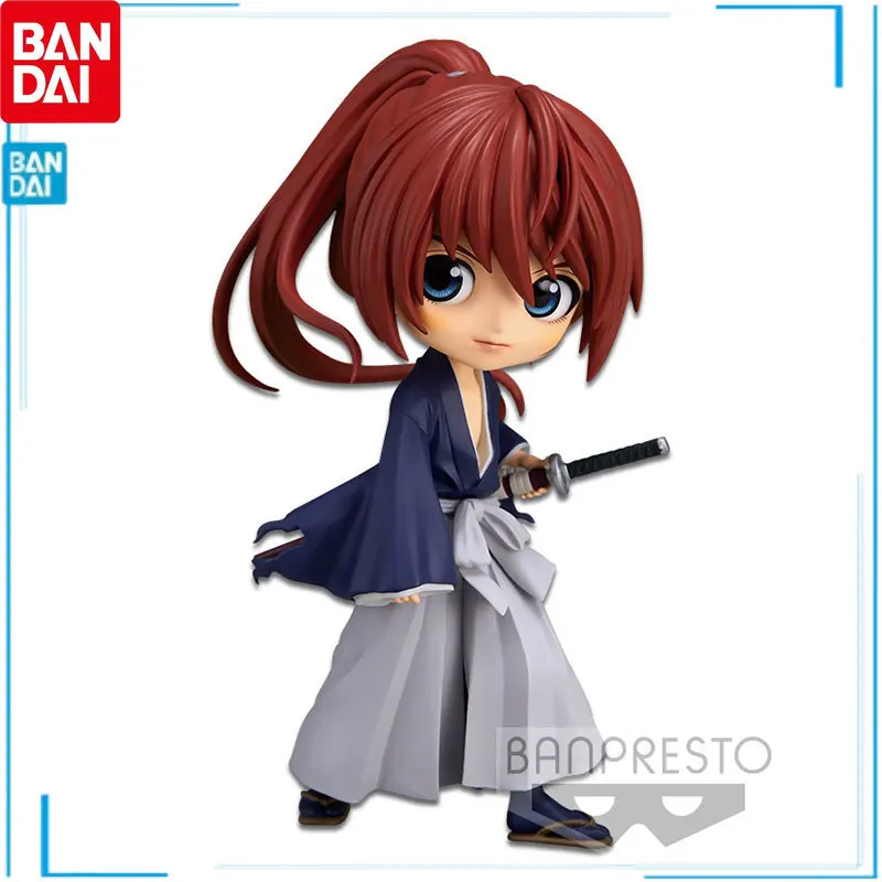 

Bandai Genuine Anime Area Japan Q-version Rurouni Kenshin Hitokiri Battosai Style A Action Figure Kawaii Cartoon Characters