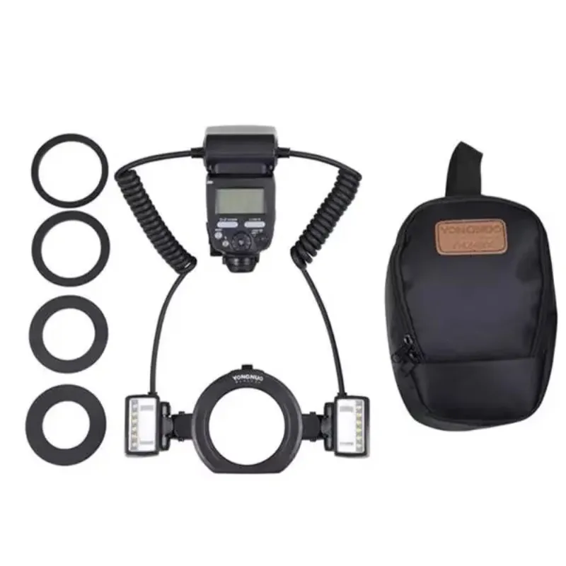 Фото 2026 YONGNUO YN24EX E-TTL Макро-вспышка Speedlite 5600K с 2 головками вспышки и 4 адаптерными кольцами для Canon EOS 1Dx 5D3 6D 7D 70 №5