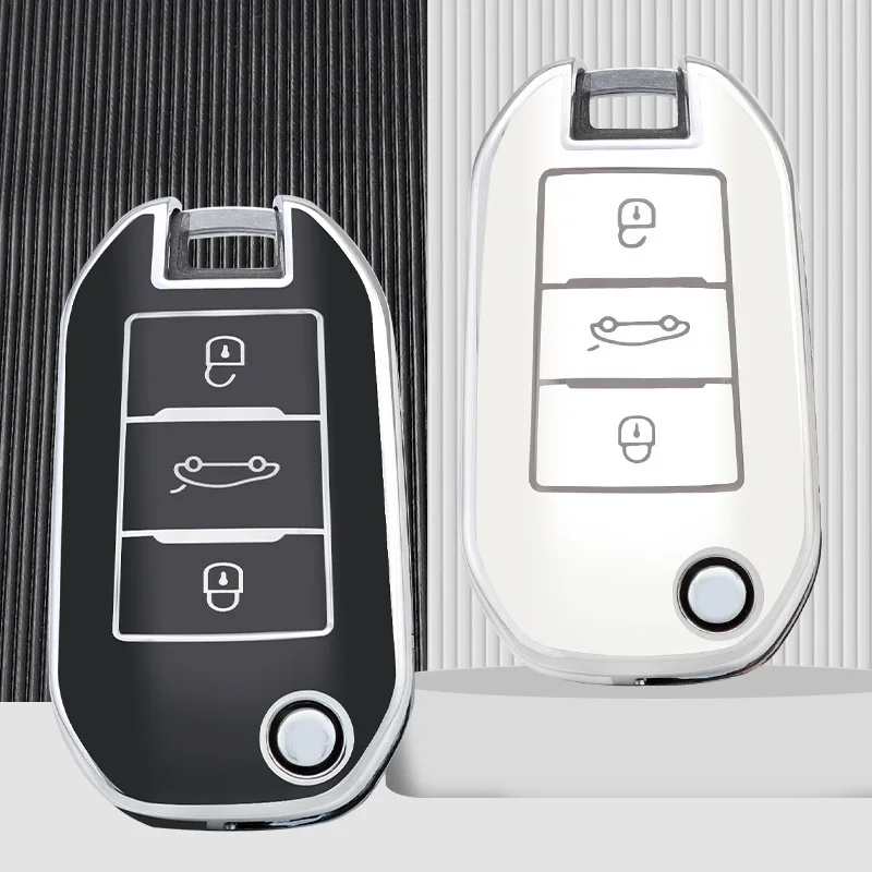 

For Citroen C4 C4L CACTUS C3 C6 C8 For Peugeot 2008 3008 4008 307 208 308 408 508 TPU Car Key Cover Case Bag Shell Accessories