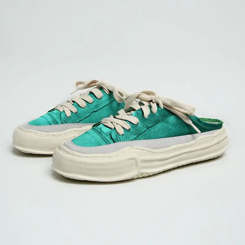 

Шлепанцы женские холщовые, плоская подошва, снаружи, Современные сандалии, модная обувь на платформе, со шнуровкой, лето 2023