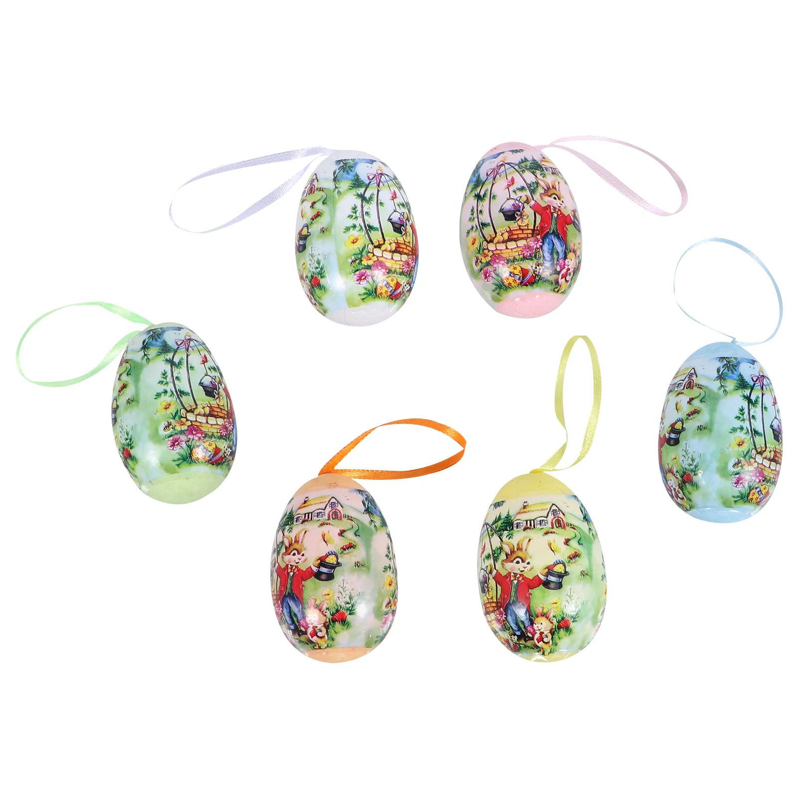 

12 Pcs Easter Imitation Eggs Outdoor Gift Easter Ornaments Rabbit Artificial Eggs Foam Easter Party Favor Easter Egg Tree
