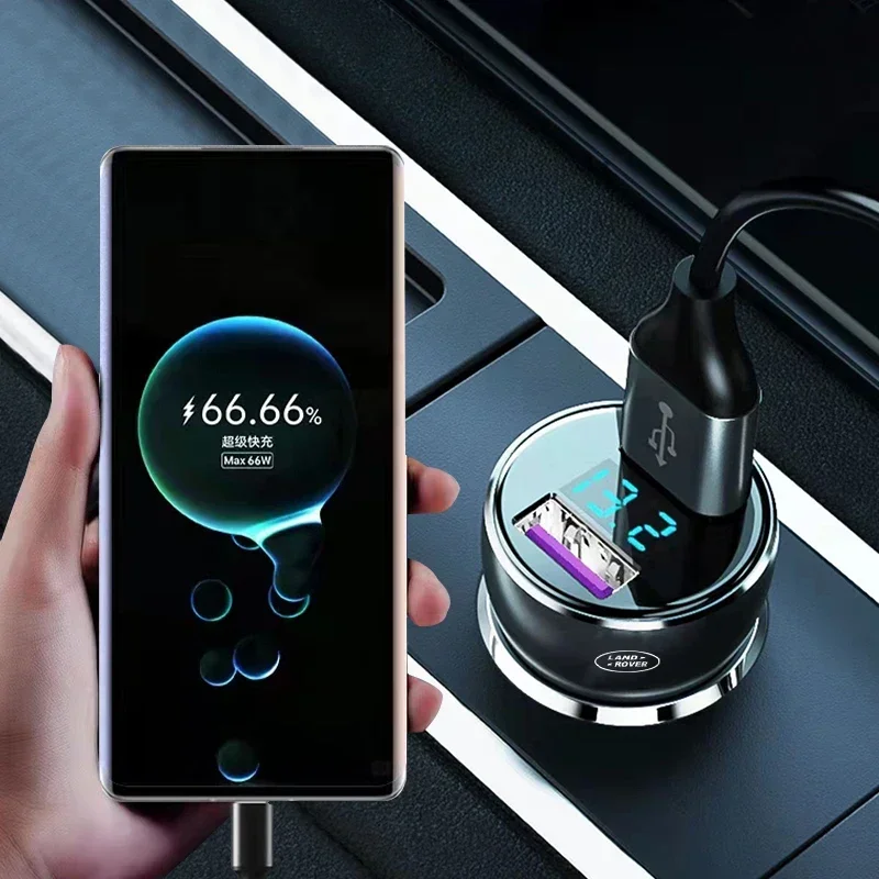 Автомобильное зарядное устройство 2 USB-порта быстрая зарядка цифровой дисплей