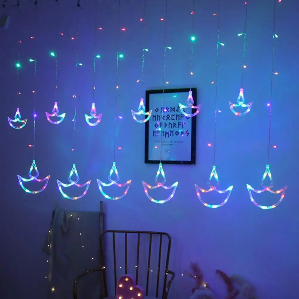 

LED String Light Muslim EID Lamp Curtain Lamp Curtain Diwali Birthday Ramadan Wedding Party Decor Garland