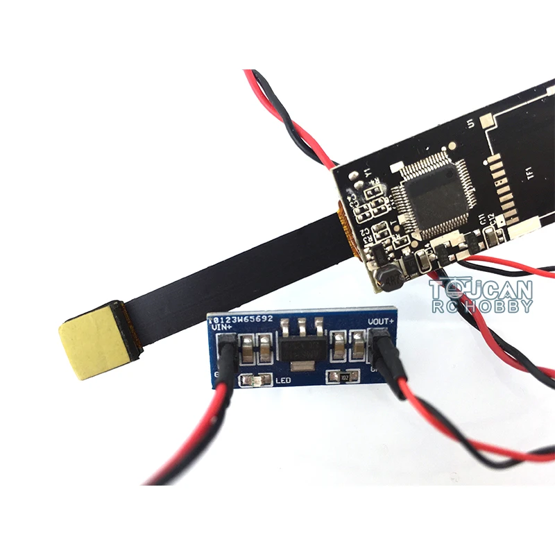 Фото 1/16 Heng Long FPV Camera Unit Телефонная стойка для RC Tank Модернизированные детали 200 Вт WIFI DIY Дистанционное видео Tiger I 3889 T90 Абрамы 3888A №4