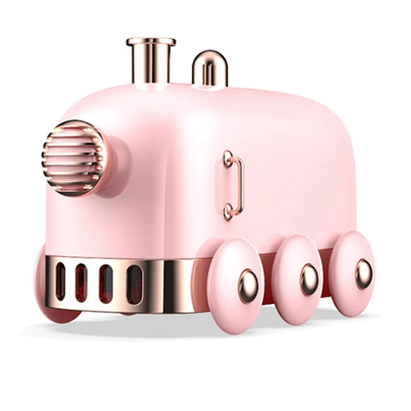 

300ML Humidifier Retro Mini Train USB Aroma Air Diffuser Essential Oil Mist Maker Fogger With Color LED Light