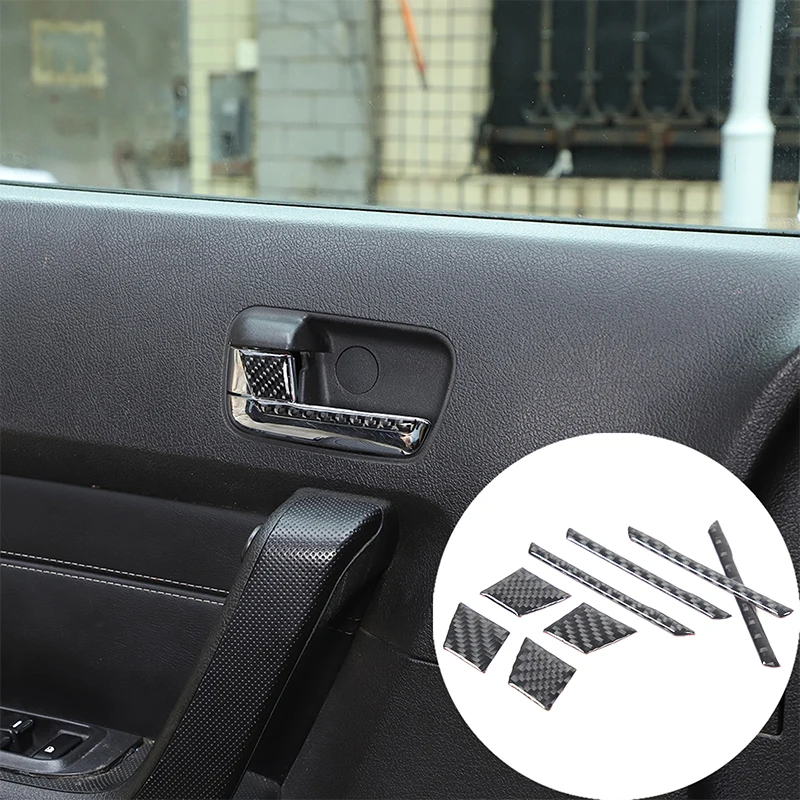 

Для Hummer H3 2005-2009, мягкое углеродное волокно, внутренняя ручка двери автомобиля, декоративная наклейка, аксессуары для модификации интерьера