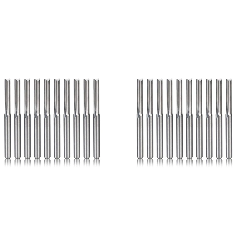 

Фрезы ЧПУ с 2 канавками, 3,175 мм, 20 шт.