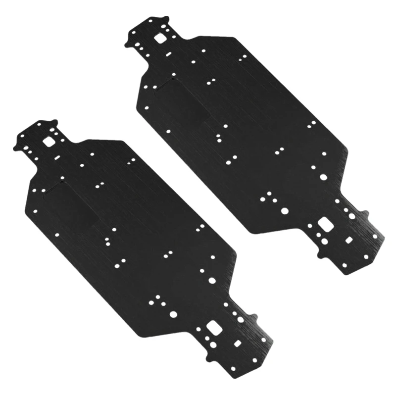 

2X For HSP 03001 03602 Aluminum Alloy Metal Chassis 3MM Thickness 1/10 Upgrade Parts For Flying Fish 94103 94123,Black