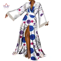 custom african evening party dresses for women bazin dashiki african print cotton ladies mermaid party robe dress wy9790