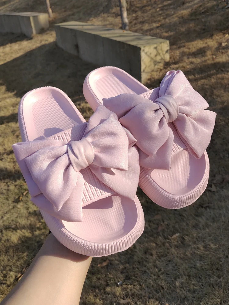 

Bow thick soles Joker non-slip soft soles beach shoes