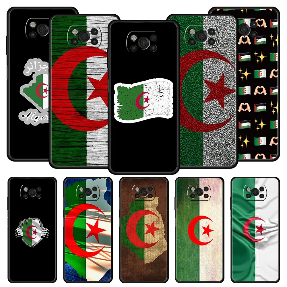 Чехол для телефона с флагом Алжира Xiaomi Poco X6 X5 Pro X4 X3 NFC F5 F4 F3 GT M5 M4 5G M3 C51 C50 C55 мягкий