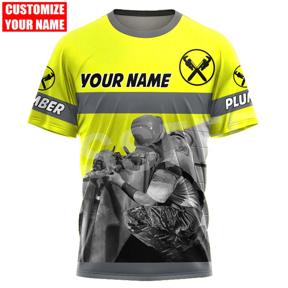 

Tessffel NewFashion Custom Name Cosplay Plumber Worker Retro 3DPrint Summer Harajuku T-Shirts Unisex Top O-Neck Short Sleeves A1