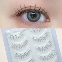 5 pairs of girl group v shape false eyelashes natural cos japanese comic eye lash extension makeup tool