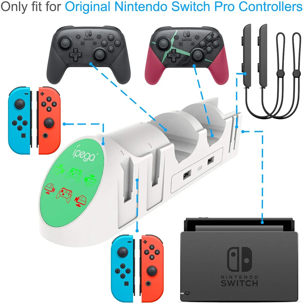 

Зарядная док-станция Nintendo Switch 6 в 1, с разъемом USB 2,0
