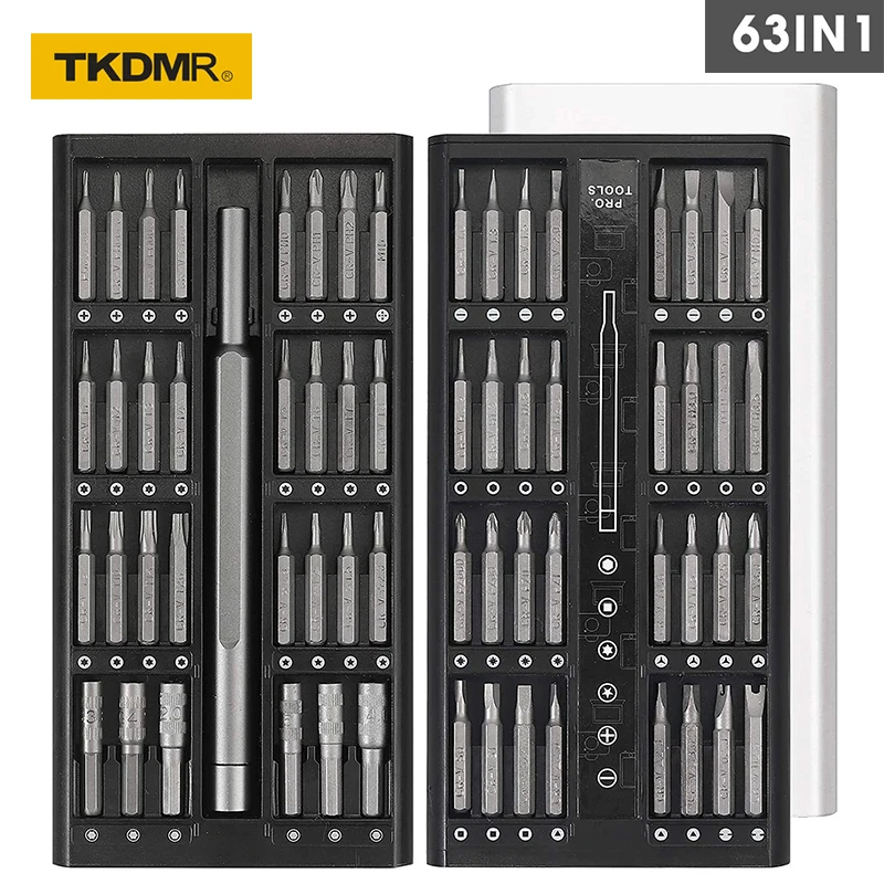 

TKDMR 63 In 1 Screwdriver Set Precision Phillips Torx Screw Bits Small Electronics Disassembly Kit Household Repair Hand Tool