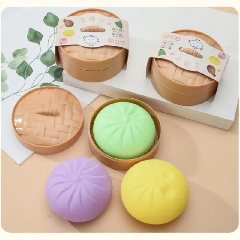 

2022 Novel Children's Toys Simulation Steamed Stuffed Bun Decompression Toy Creative Strange Stress Reducers