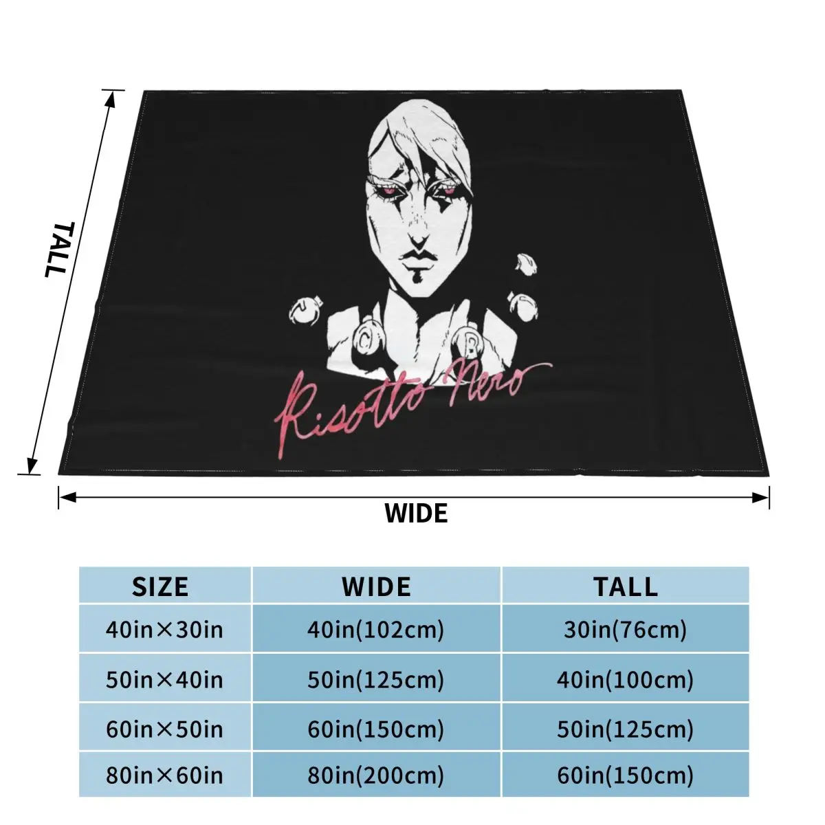 Hitman Team Risotto Jojos Bizarre Adventure Golden Wind S 4Xl Kn367 Оптовая продажа плед с принтом лучшего