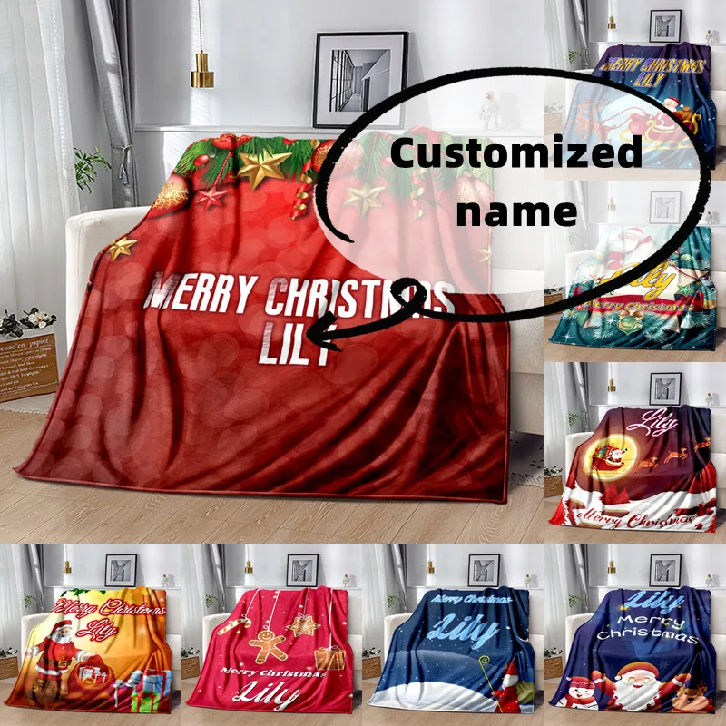

Christmas name Customized blanket reserve your name on the blanket, Christmas/birthday/New Year gift stranger picnic blanket